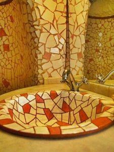 Baños rústicos con encanto