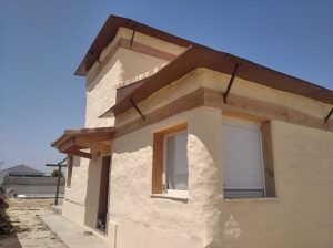Casa 2 platas balas de paja sistema Cut